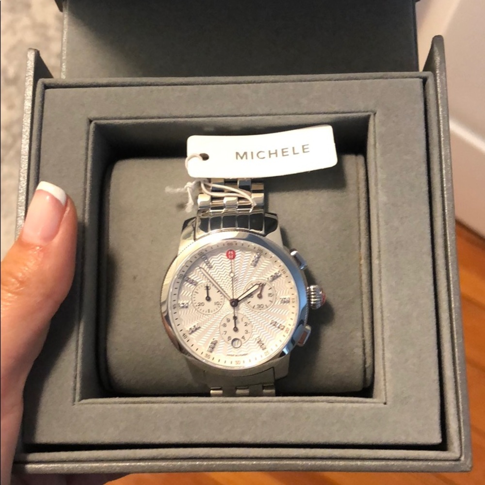 Brand new Michele watch with tags case everything